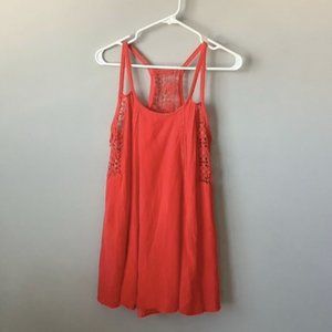 Orange Dress with Crochet Details